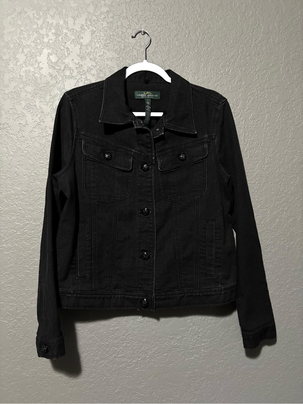 Ralph Lauren Black Denim Trucker Jacket